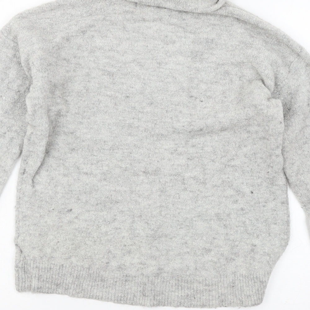 H&M Womens Grey  Knit Pullover Jumper Size S