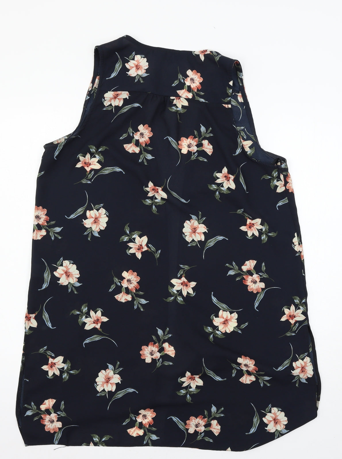 New Look Womens Blue Floral  Jacket Waistcoat Size 12