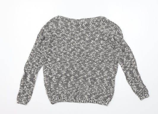 New Look Womens Grey  Knit Pullover Jumper Size S