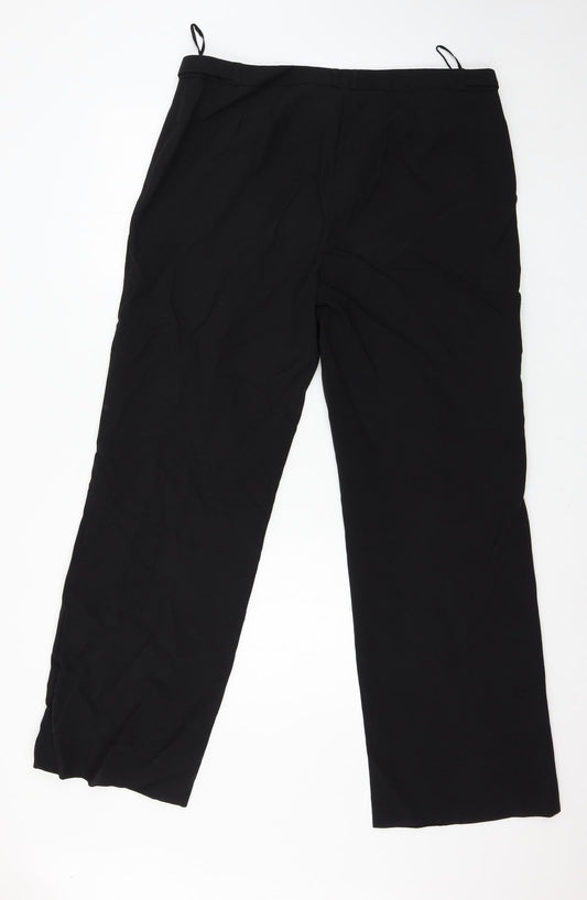 Peacocks Womens Black   Trousers  Size 16 L30 in