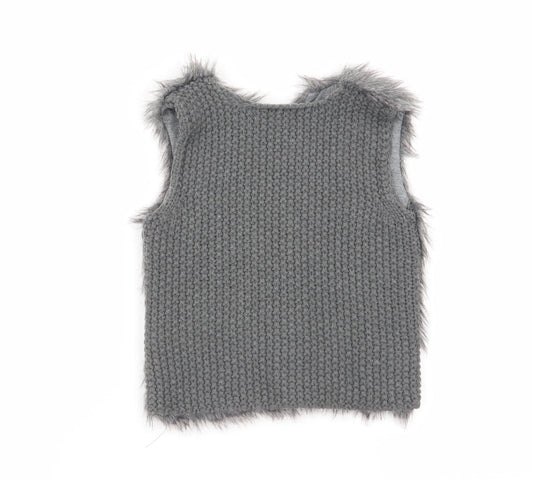 Primark Girls Grey   Cardigan Jumper Size 2-3 Years