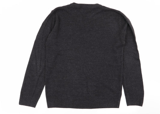 Easy Mens Grey   Pullover Jumper Size M