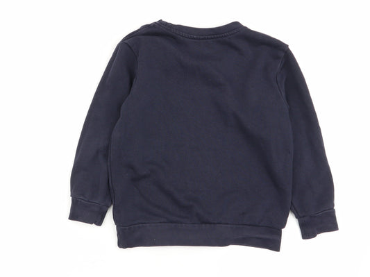 Asda George Boys Blue   Pullover Jumper Size 4-5 Years