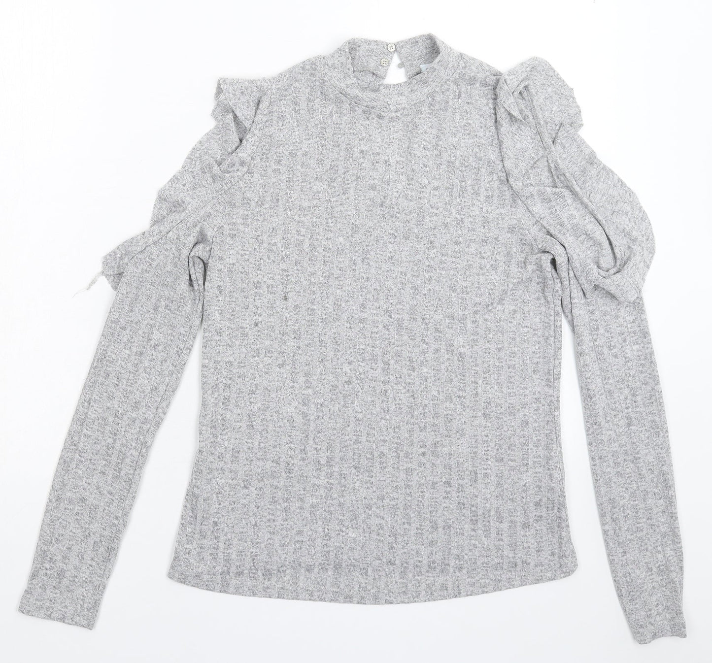 COTTON CLUB Womens Grey  Knit Pullover Jumper Size M