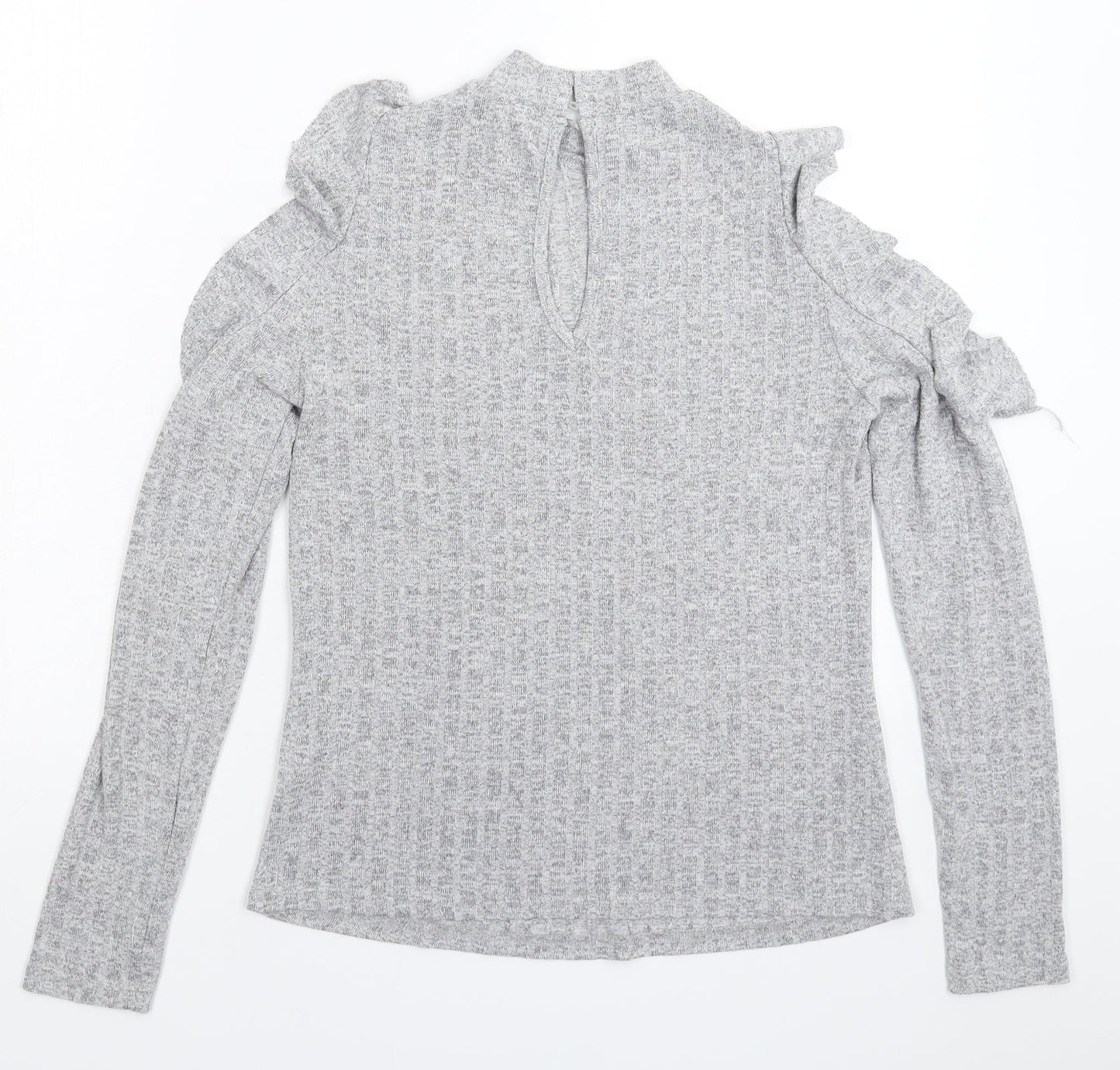 COTTON CLUB Womens Grey  Knit Pullover Jumper Size M