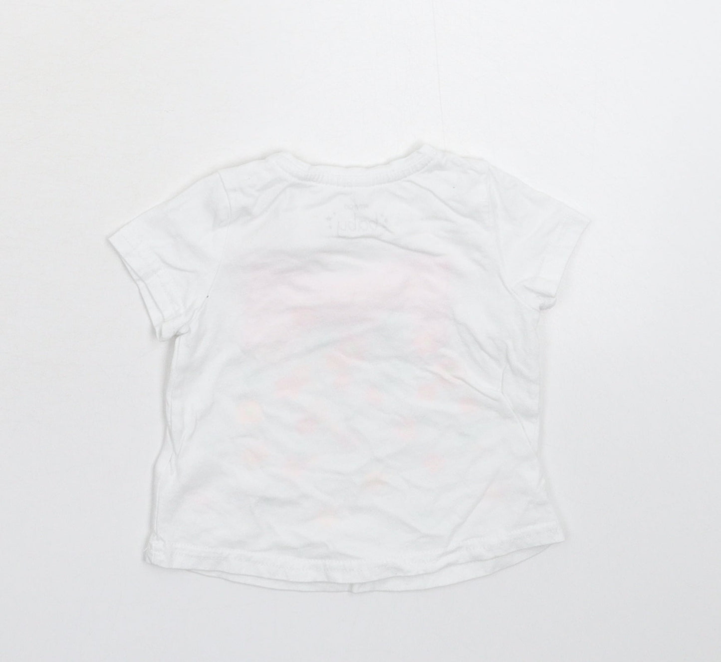 Pep&Co Girls White   Basic T-Shirt Size 6-9 Months