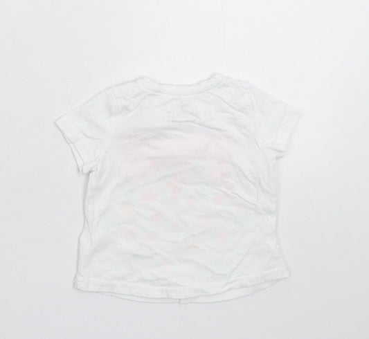 Pep&Co Girls White   Basic T-Shirt Size 6-9 Months