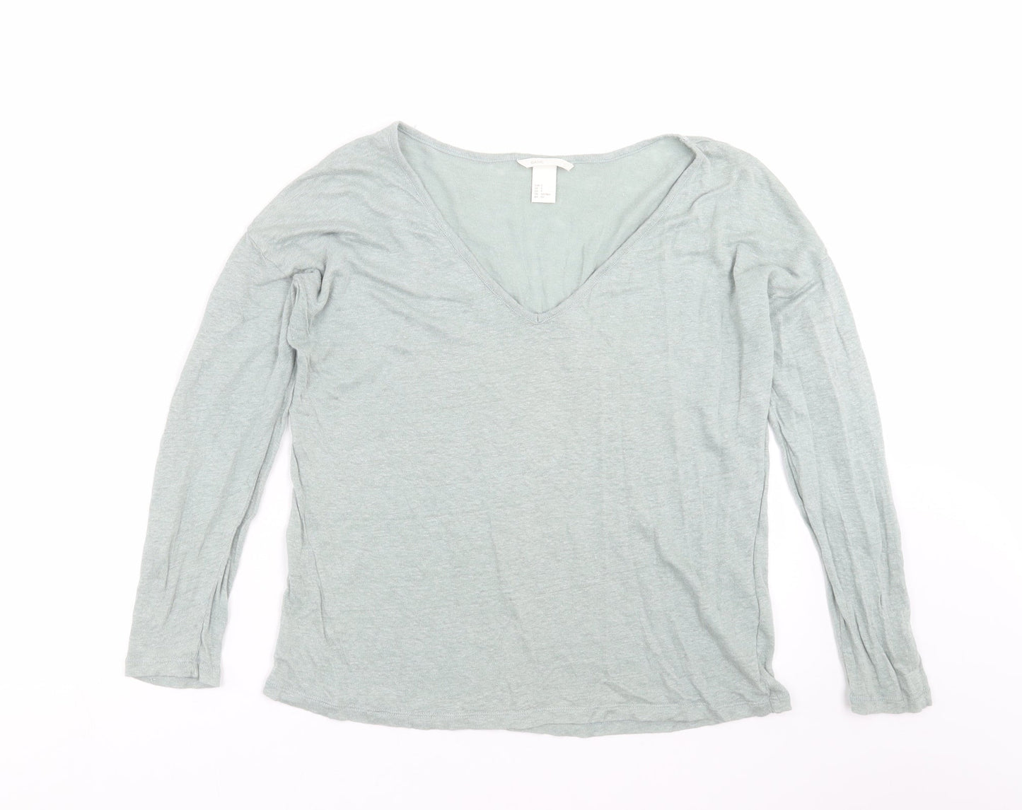 H&M Womens Green   Basic T-Shirt Size S