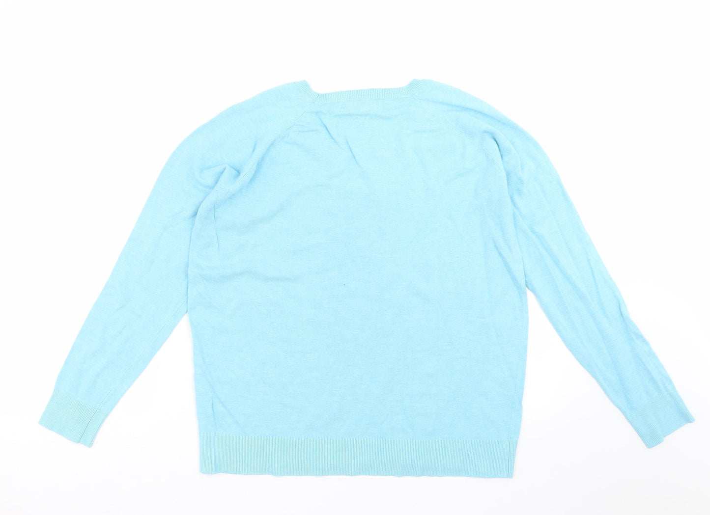 Sfera Womens Blue  Knit Pullover Jumper Size XL