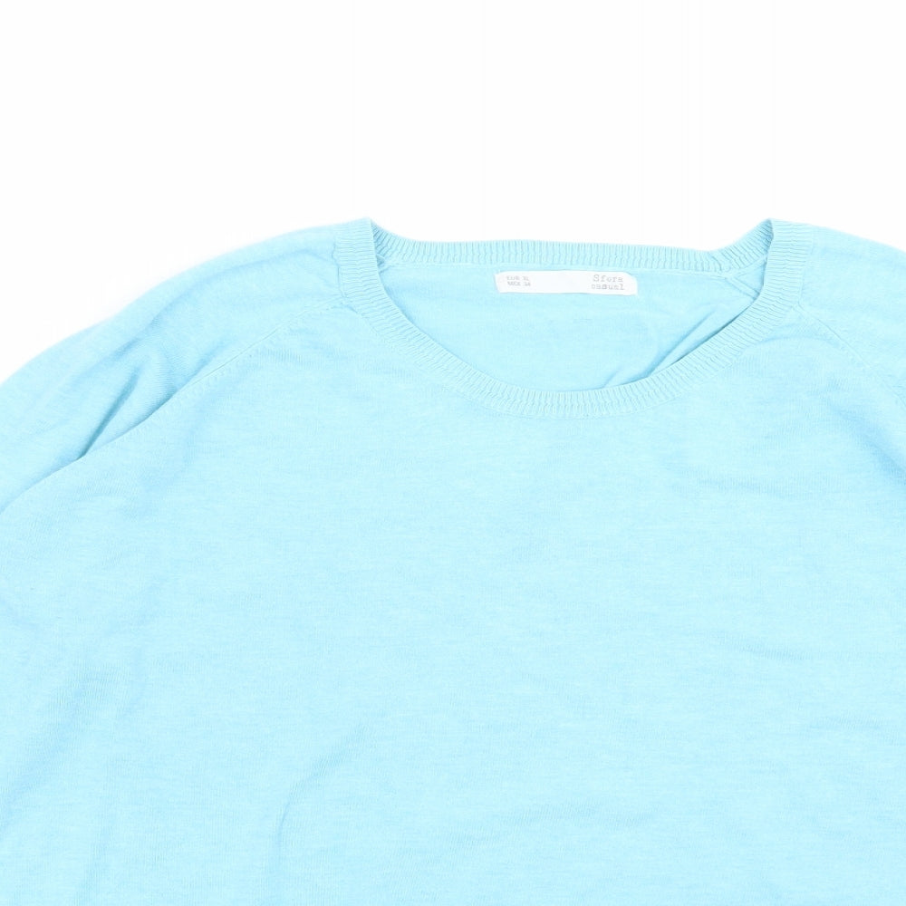 Sfera Womens Blue  Knit Pullover Jumper Size XL