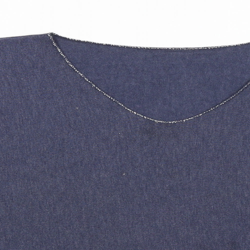 Blue Vanilla Womens Blue   Basic T-Shirt Size XL