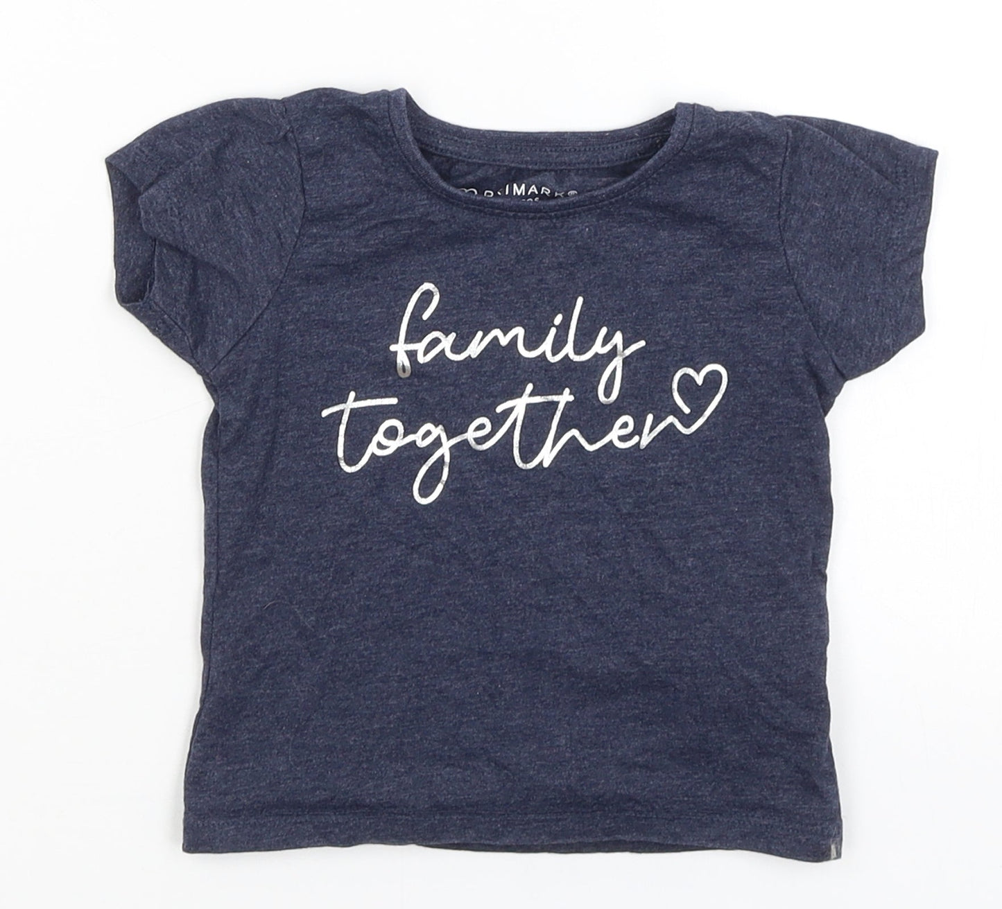 Primark Baby Blue   Basic T-Shirt Size 12-18 Months  - Family Together