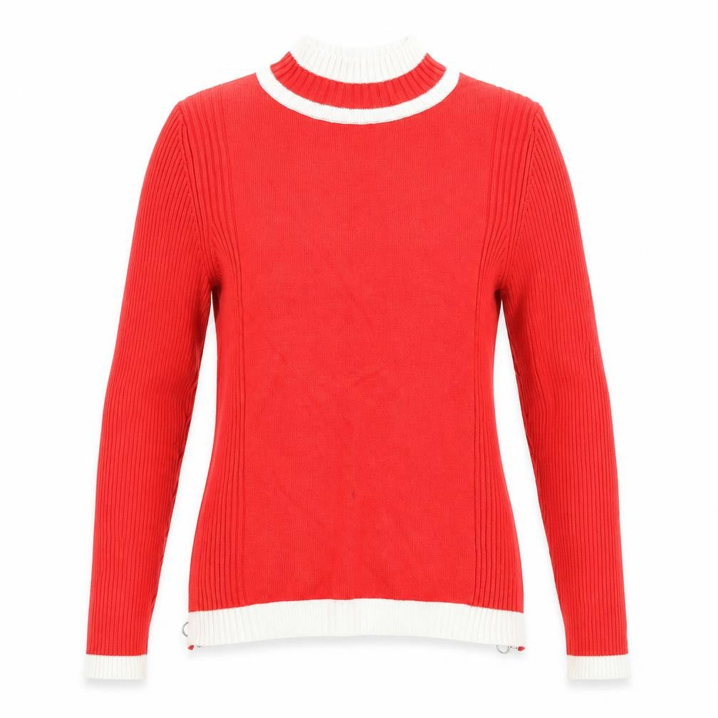 M&S Womens Red  Knit Pullover Jumper Size 12