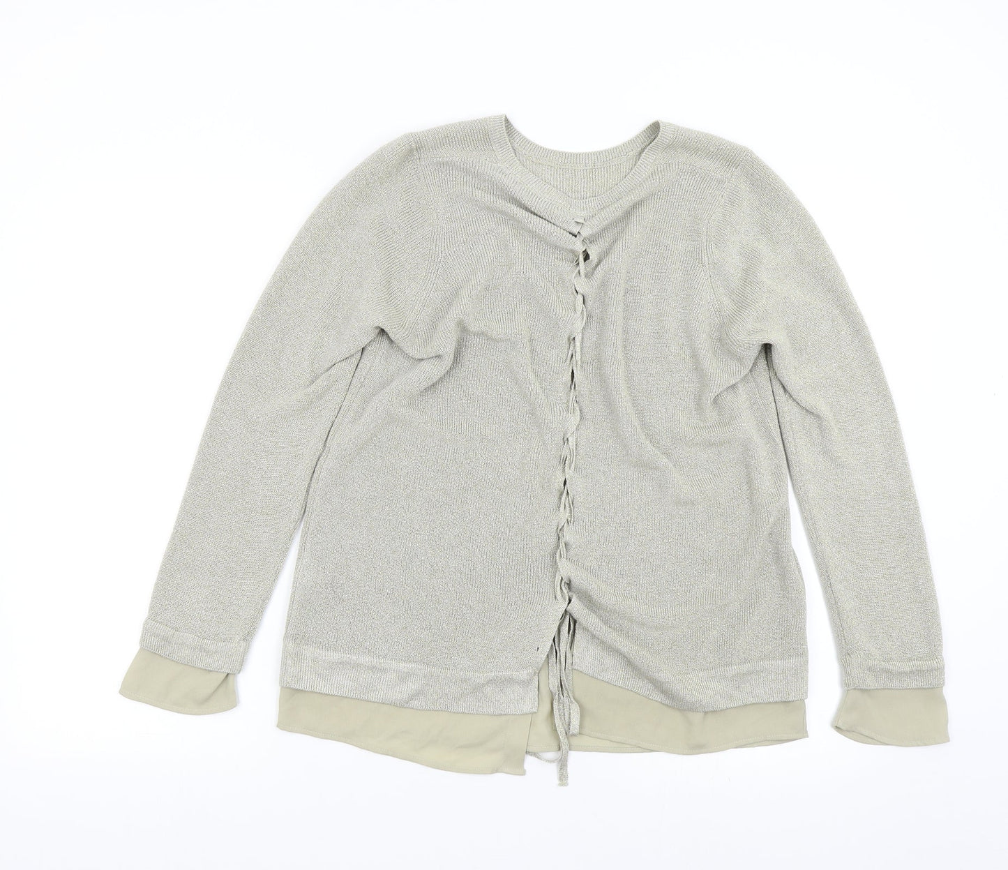 M&S Womens Gold   Pullover Jumper Size 12