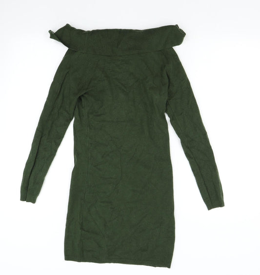 Red London Womens Green   Jumper Dress  Size S  - Heart