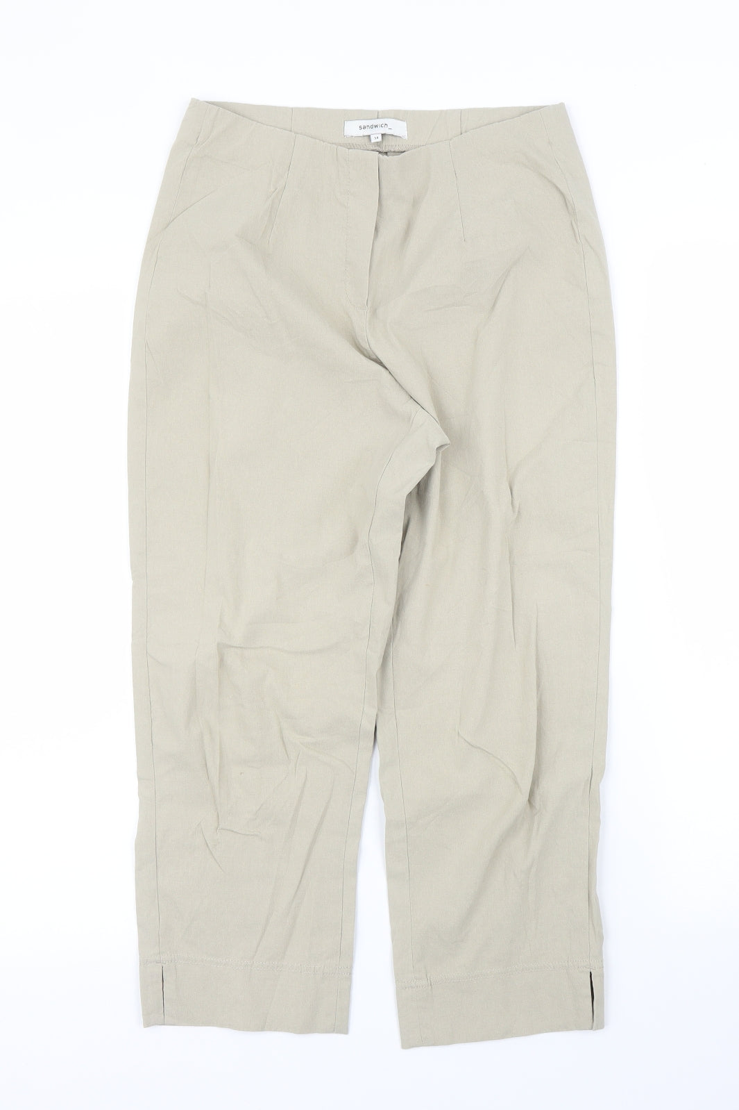 Sandwich Womens Beige   Pedal Pusher Trousers Size 6 L21 in