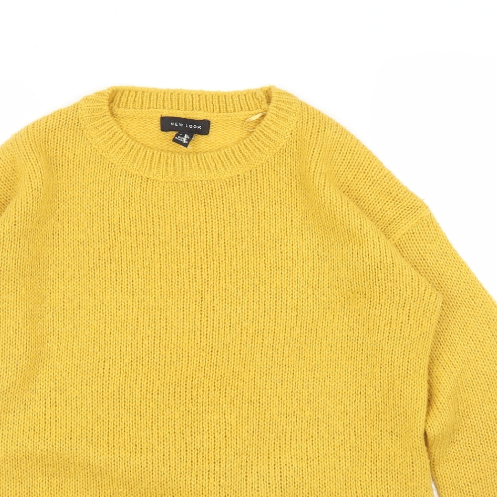 New Look Womens Yellow   Pullover Jumper Size S