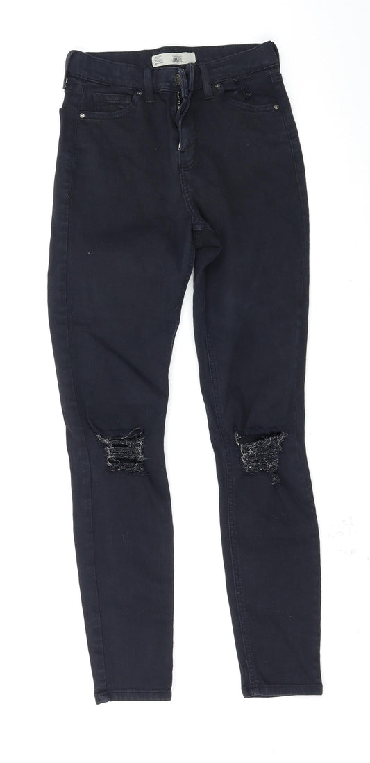 Topshop Womens Black   Skinny Jeans Size 26 L32 in