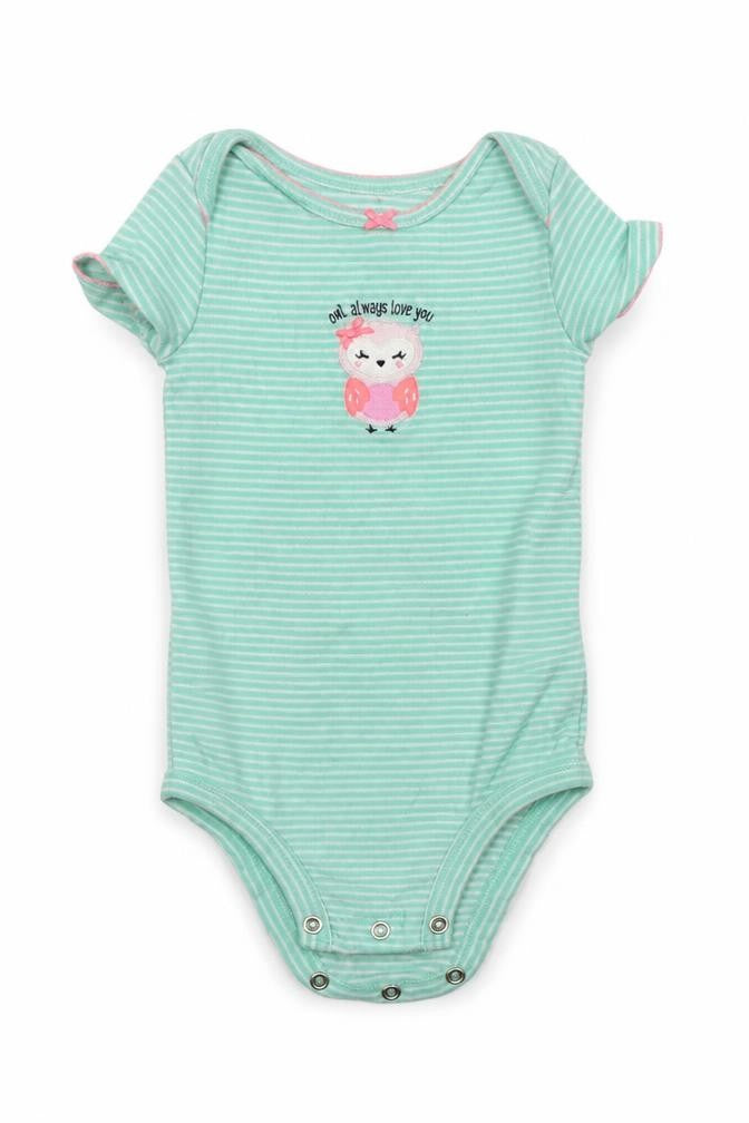 simple joys  Girls Blue Striped  Babygrow One-Piece Size 12 Months