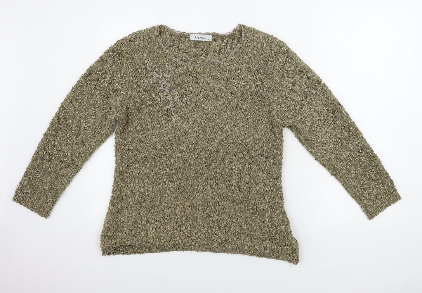 ALEXARA Womens Green   Pullover Jumper Size M