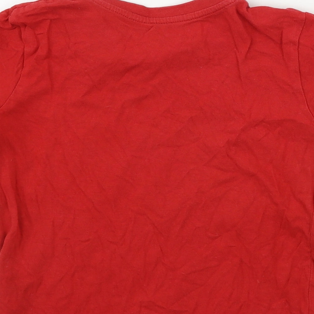 Primark  Boys Red   Basic T-Shirt Size 5-6 Years