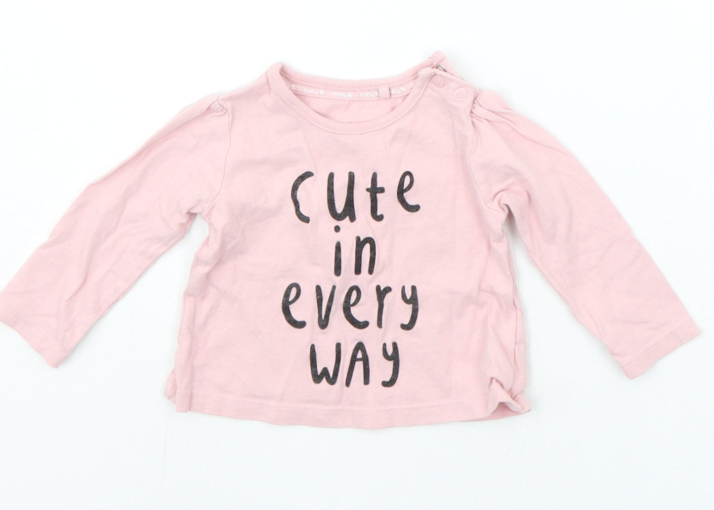 TU Baby Pink   Basic T-Shirt Size 3-6 Months
