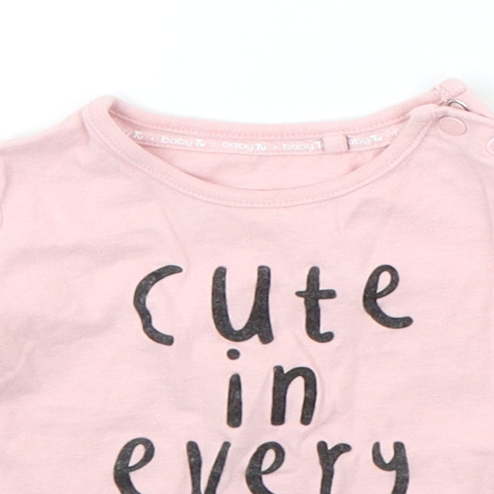 TU Baby Pink   Basic T-Shirt Size 3-6 Months