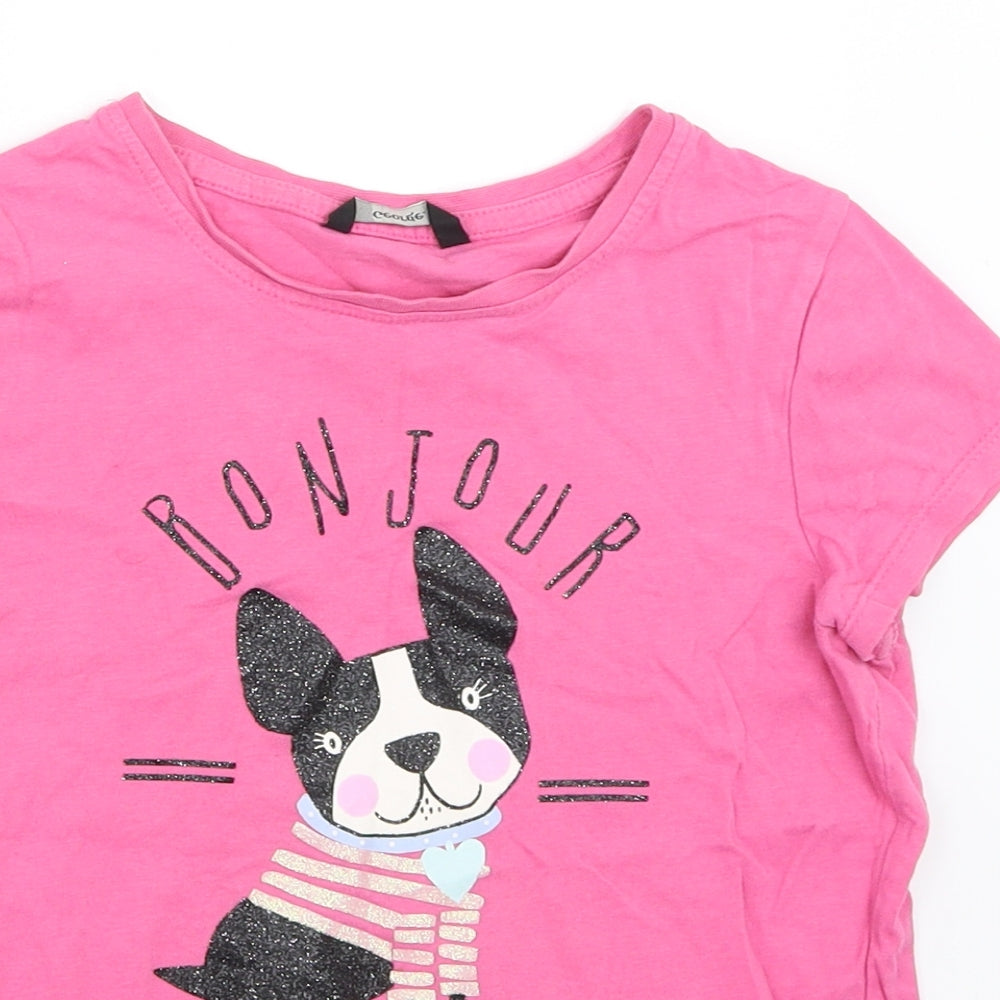 George Girls Pink   Basic T-Shirt Size 8-9 Years