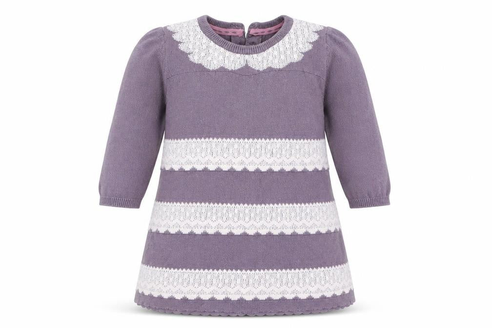 Marks and Spencer Girls Purple   Jumper Dress  Size 0-3 Months