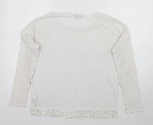NEXT Womens White   Pullover Jumper Size 8