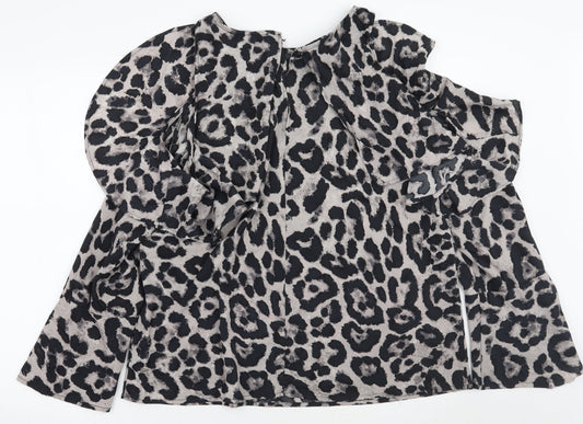 Yoins Womens  Animal Print  Basic Blouse Size XL