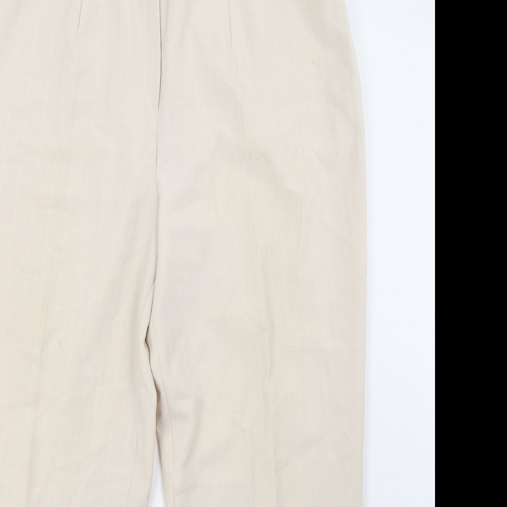 Preworn Womens Beige   Trousers  Size 14 L32 in