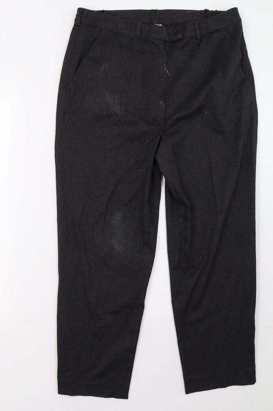 Preworn Womens Black   Trousers  Size 16 L29 in