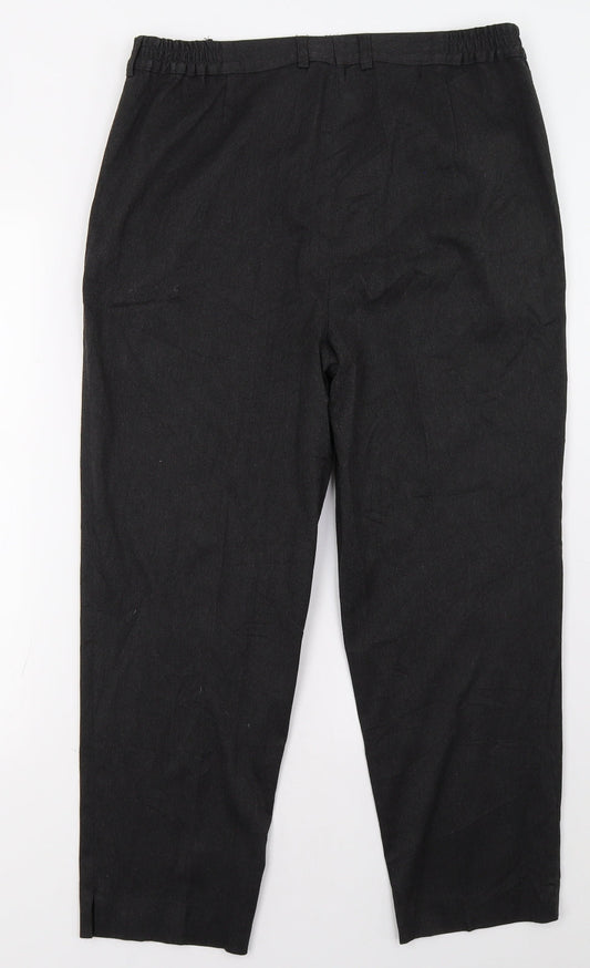 Preworn Womens Black   Trousers  Size 16 L29 in