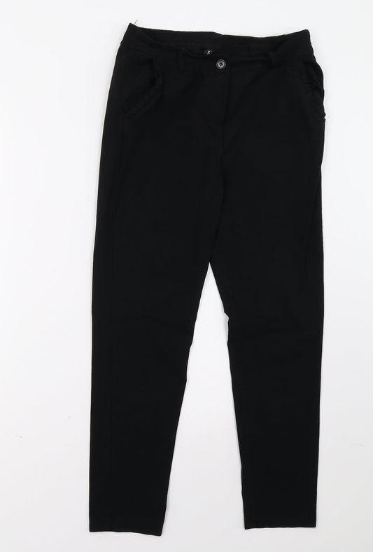 Preworn Womens Black   Trousers  Size 8 L28 in
