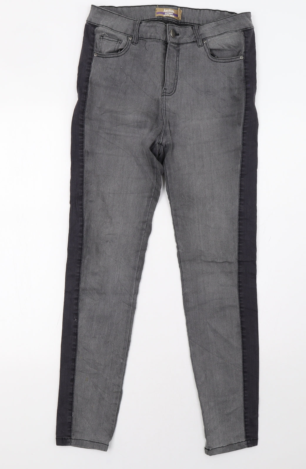 Janina Womens Grey   Straight Jeans Size 10 L32 in