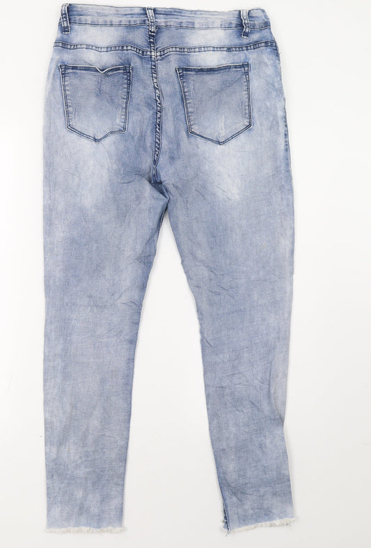 elegant beluxe Womens Blue   Skinny Jeans Size 12 L31 in