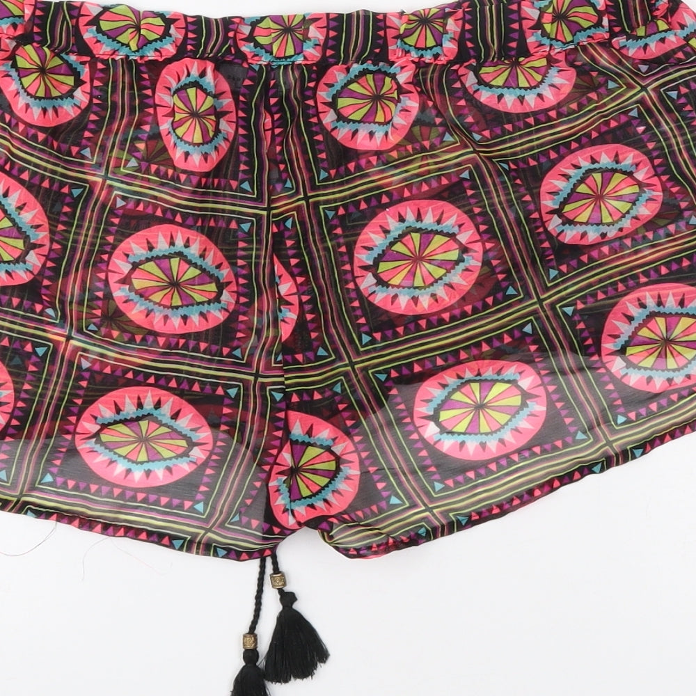 Primark Womens Multicoloured Geometric  Sweat Shorts Size M