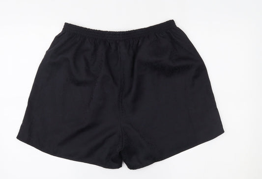 Preworn Womens Black Paisley  Sweat Shorts Size XL