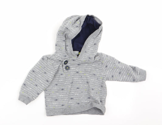 Jarvis Archer Boys Grey Striped  Pullover Jumper Size 9-12 Months  - Hoodie