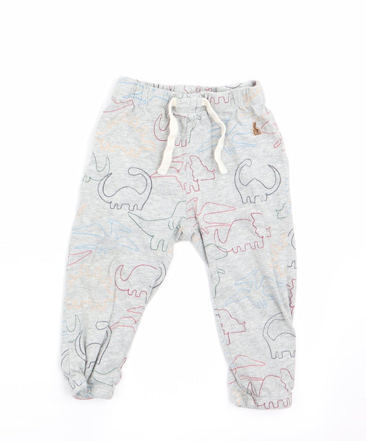 Gap Baby Grey Animal Print  Jogger Trousers Size 12-18 Months
