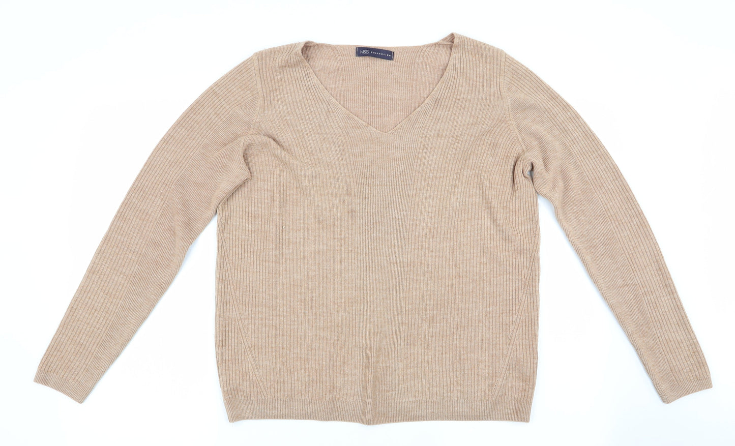 Marks and Spencer Womens Brown   Pullover Jumper Size 14