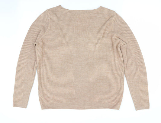 Marks and Spencer Womens Brown   Pullover Jumper Size 14