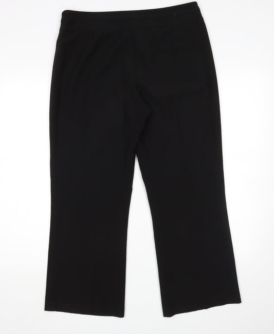 Mia Moda Womens Black   Trousers  Size 12 L27 in