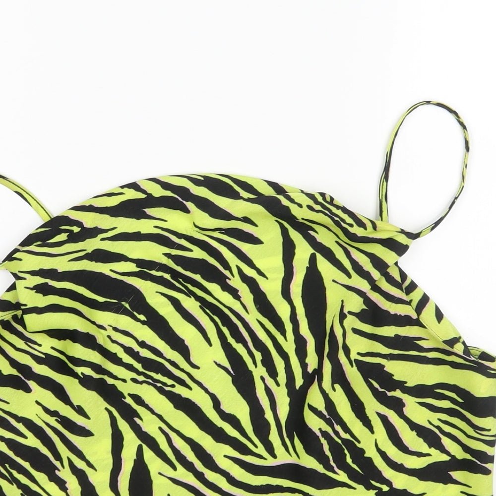 Miss Selfridge Womens Multicoloured Animal Print  Basic Tank Size 12