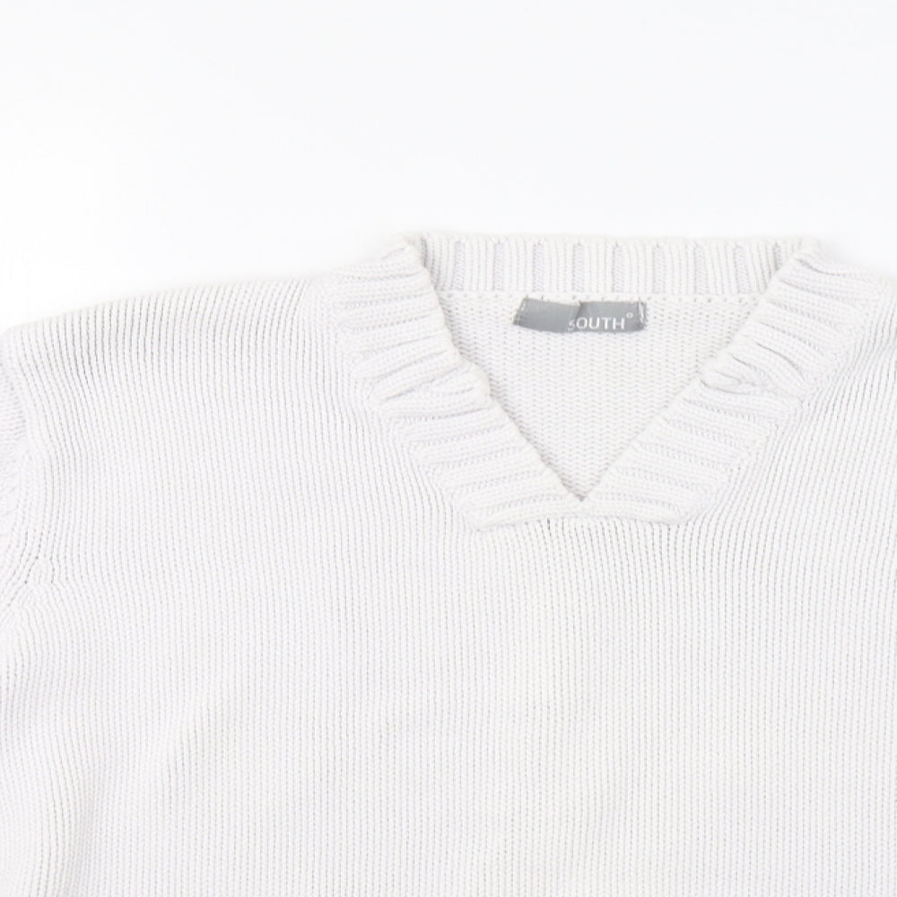 South Womens White   Pullover Jumper Size M