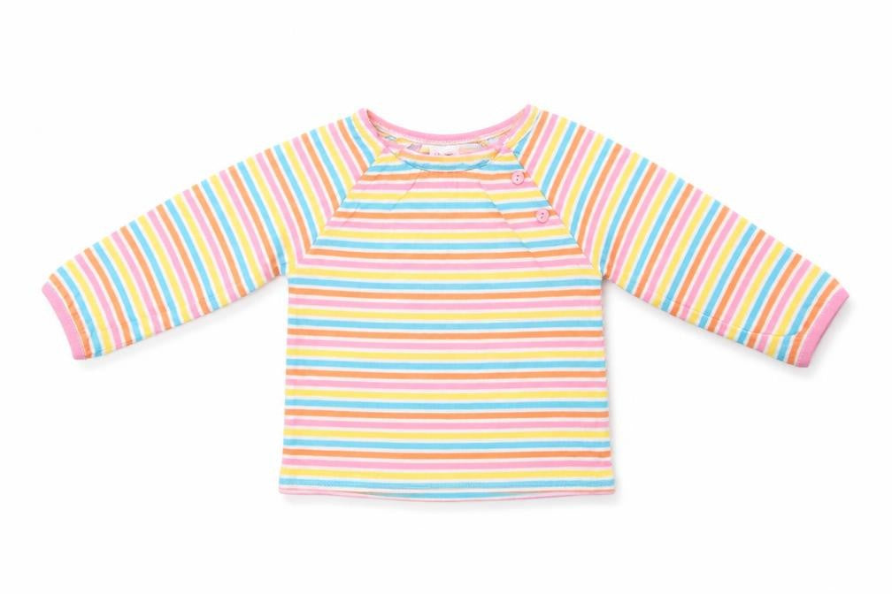 F&F Baby Multicoloured Striped  Basic T-Shirt Size 3-6 Months