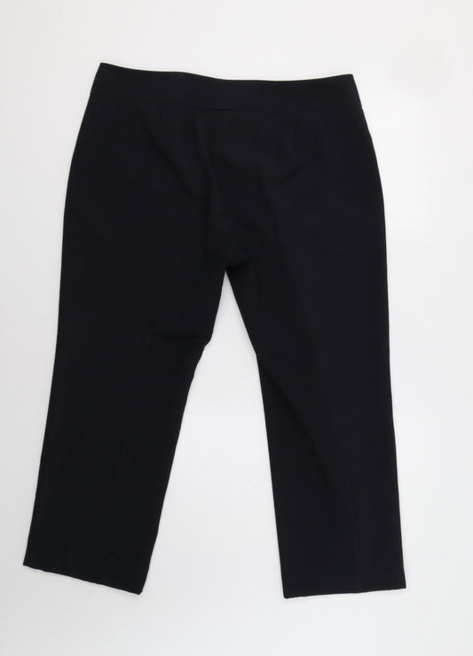 M&S Womens Blue   Dress Pants Trousers Size 16 L26 in