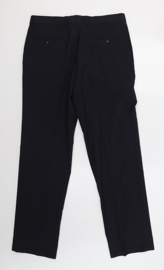 Blazer Mens Blue Striped  Dress Pants Trousers Size 32 L32 in