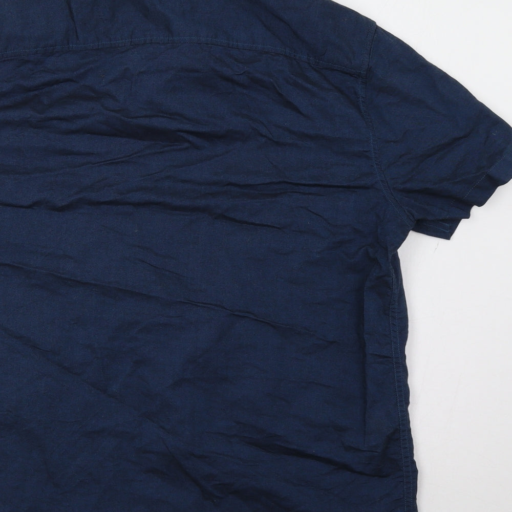 Burton Mens Blue    Button-Up Size M